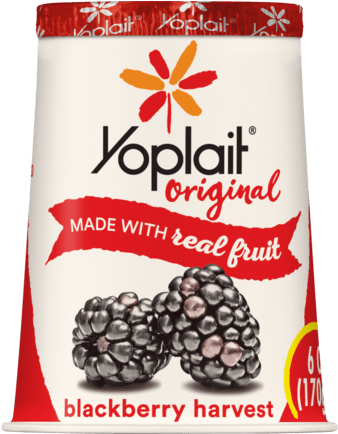 Blackberry Harves - Yoplait Peach Yogurt (433x433), Png Download