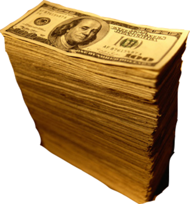 Money Stack Png - I D Rather Be Rich Than Famous (372x400), Png Download