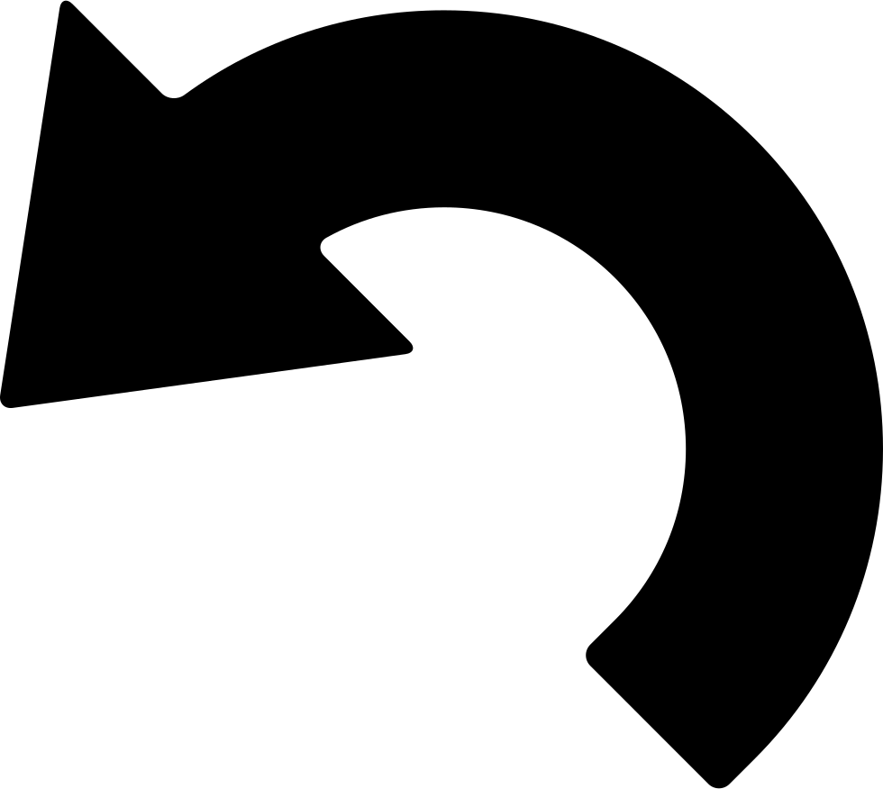 Left Curved Arrow - Left Curved Arrow Png (980x876), Png Download