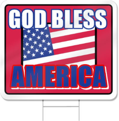 God Bless America Shaped Sign - Back To The Future (450x450), Png Download