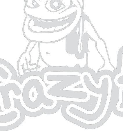 Crazy Frog Logo - Crazy Frog In Black And White (424x450), Png Download