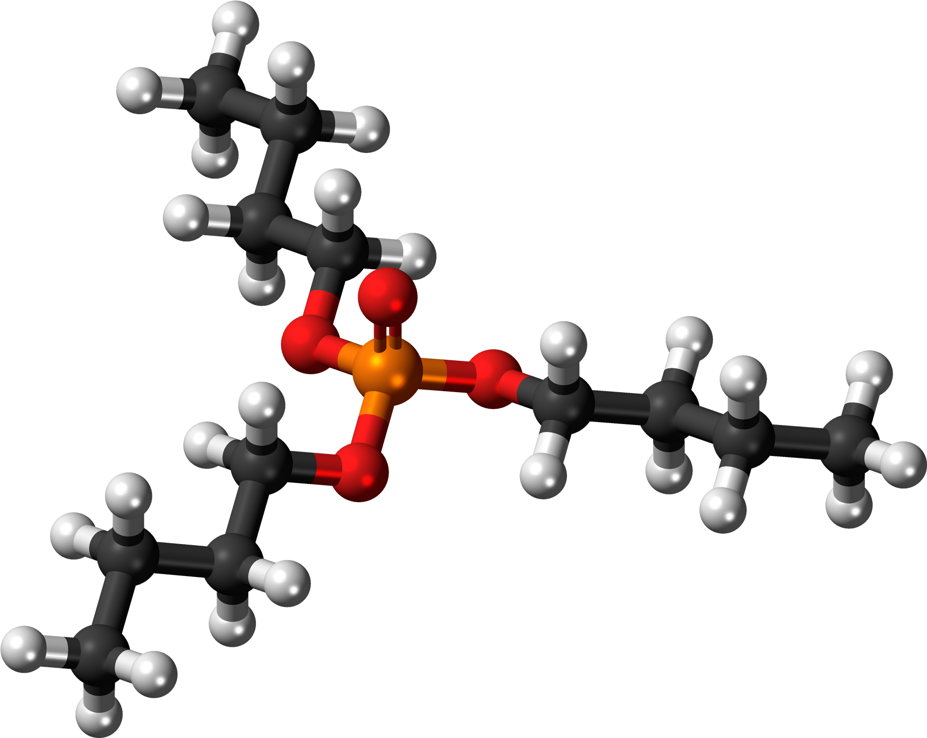 Tributyl Phosphate 3d Ball - Tributyl Phosphate (2000x1620), Png Download