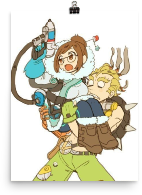 Mei And Junkrat - Overwatch Junkrat X Mei (1000x1000), Png Download