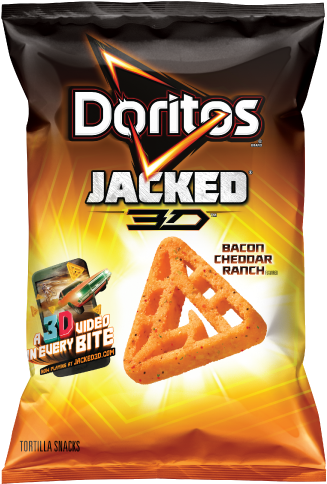Doritos Jacked 3d Bacon Cheddar Ranch Tortilla Chips - Doritos Jacked (334x483), Png Download
