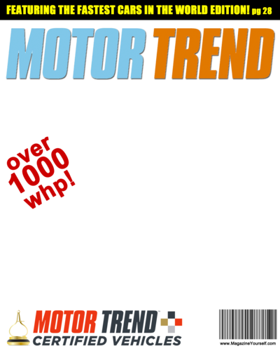 Create A Fake Motor Trend Magazine Cover - Motor Trend (400x500), Png Download