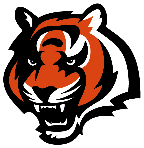 Cincinnati Bengals Football Team Logo Graphic Bengal - Cincinnati Bengals Tiger Logo (600x618), Png Download