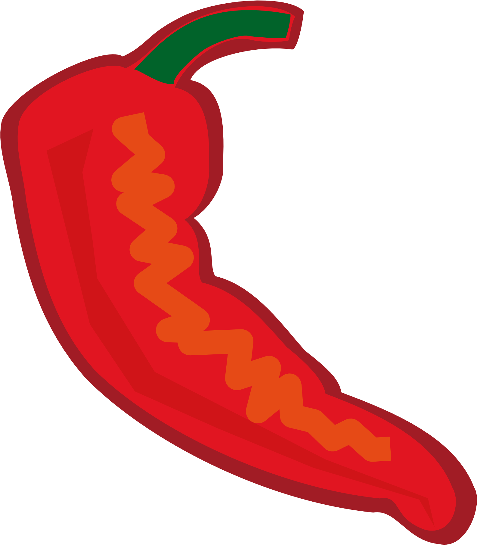 Net Clip Art Pepper Red Hot Xochi - Hot Pepper Clipart Transparent (1969x1952), Png Download