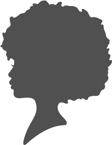 Aphrochic Logo Silhouette - Black Silhouette Afro Woman (435x526), Png Download