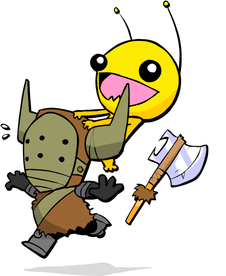 Http - //devblog - Thebehemoth - Com/wp And Barbarian - Castle Crashers Alien Hominid (519x658), Png Download