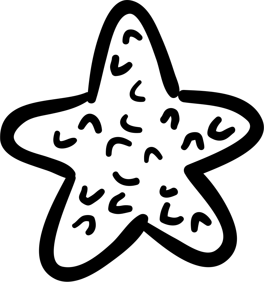 Sea Star Comments - Estrella De Mar Contorno (916x981), Png Download