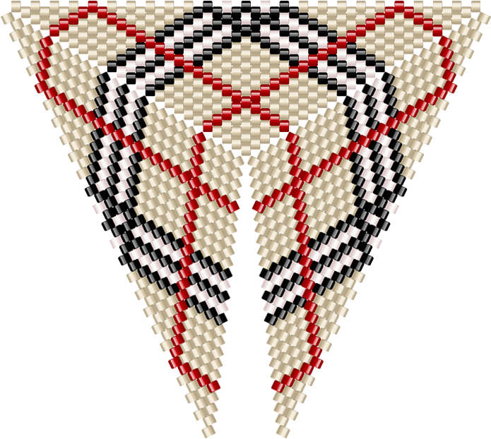 Burberry Triangle Pattern - Beadwork (827x827), Png Download