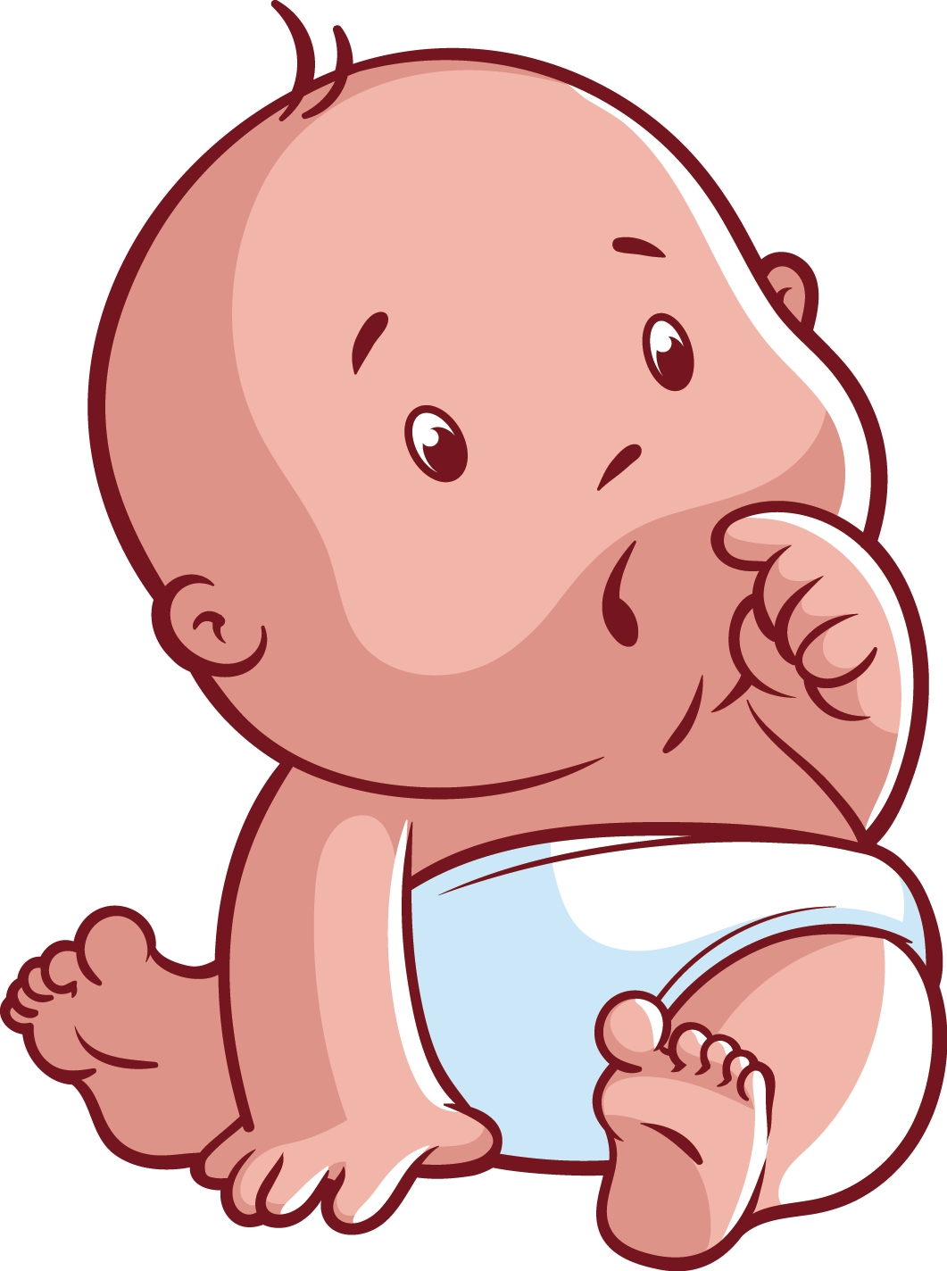 Banner Download Baby Crawling Clipart - Clipart Infant (1061x1424), Png Download