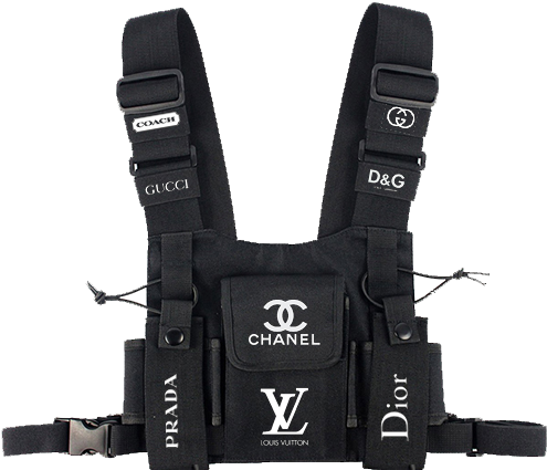 Rodeo Drive Chest Rig - Lewong Radio Carry Case Chest Pocket Universal Bag (600x900), Png Download