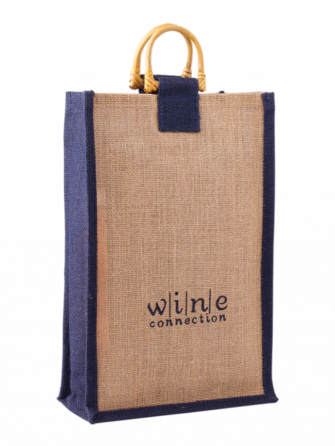 Jute Bag - 3 Bottles - Bag (530x650), Png Download
