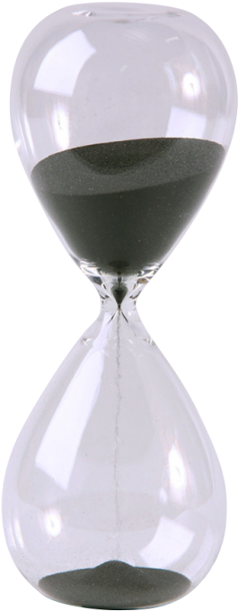 Large Fashion Black Sand Glass Sandglass Hourglass (800x800), Png Download