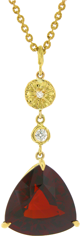 Poppy Pod Pendant With Diamonds And Natural Color Red - Locket (800x800), Png Download