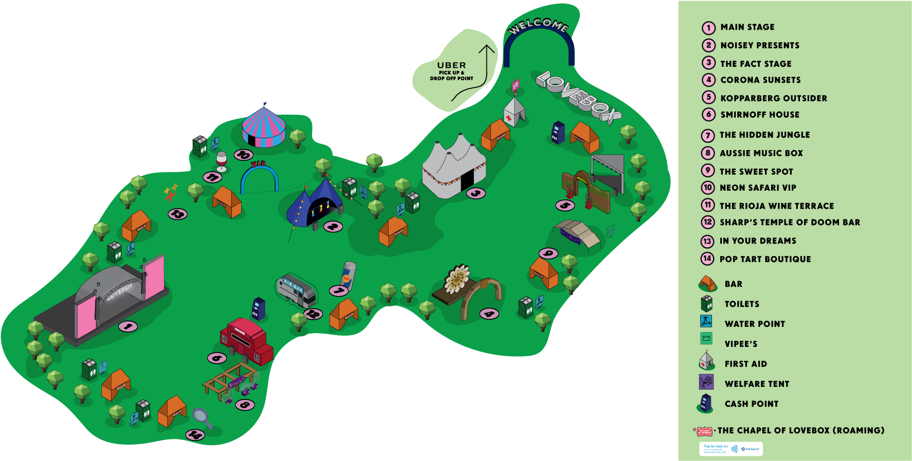 Love Box Festival Map (1920x960), Png Download