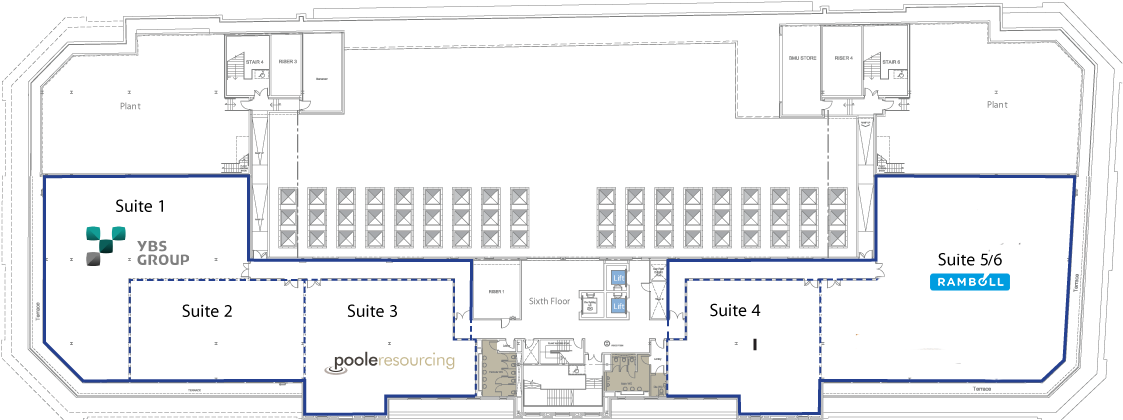 Broad Gate 6th Floor Plan - Floor Plan (1191x650), Png Download