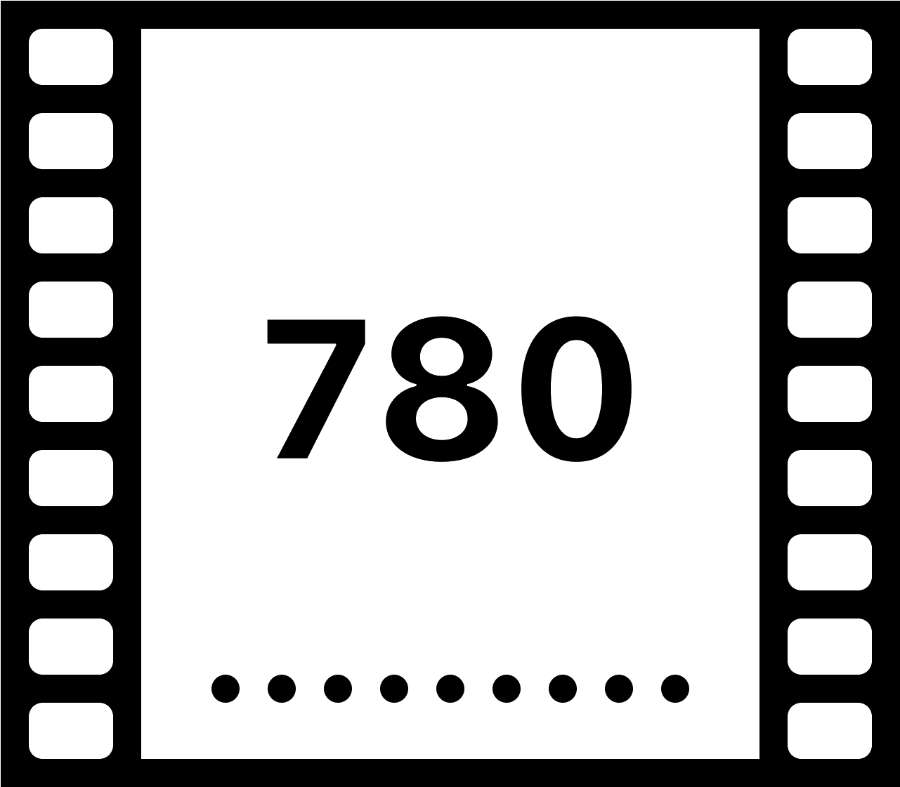 Hd 720p Icon - Film (1600x1600), Png Download