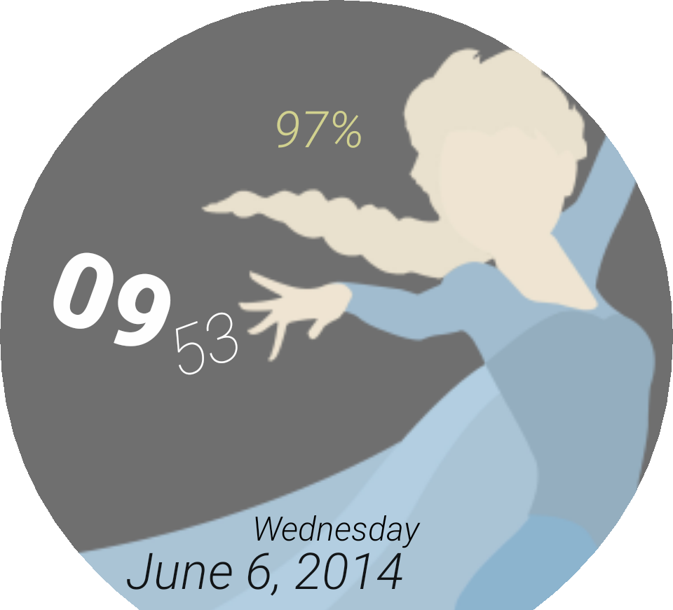 Minimalist Elsa Watch Face Preview (960x870), Png Download