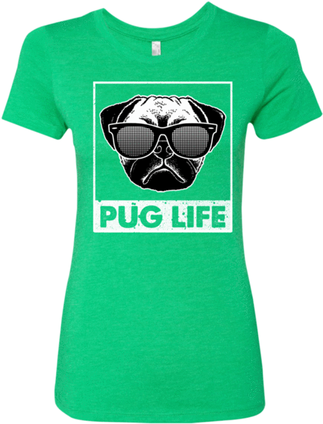 Pug Life - Women - Shirt (600x600), Png Download