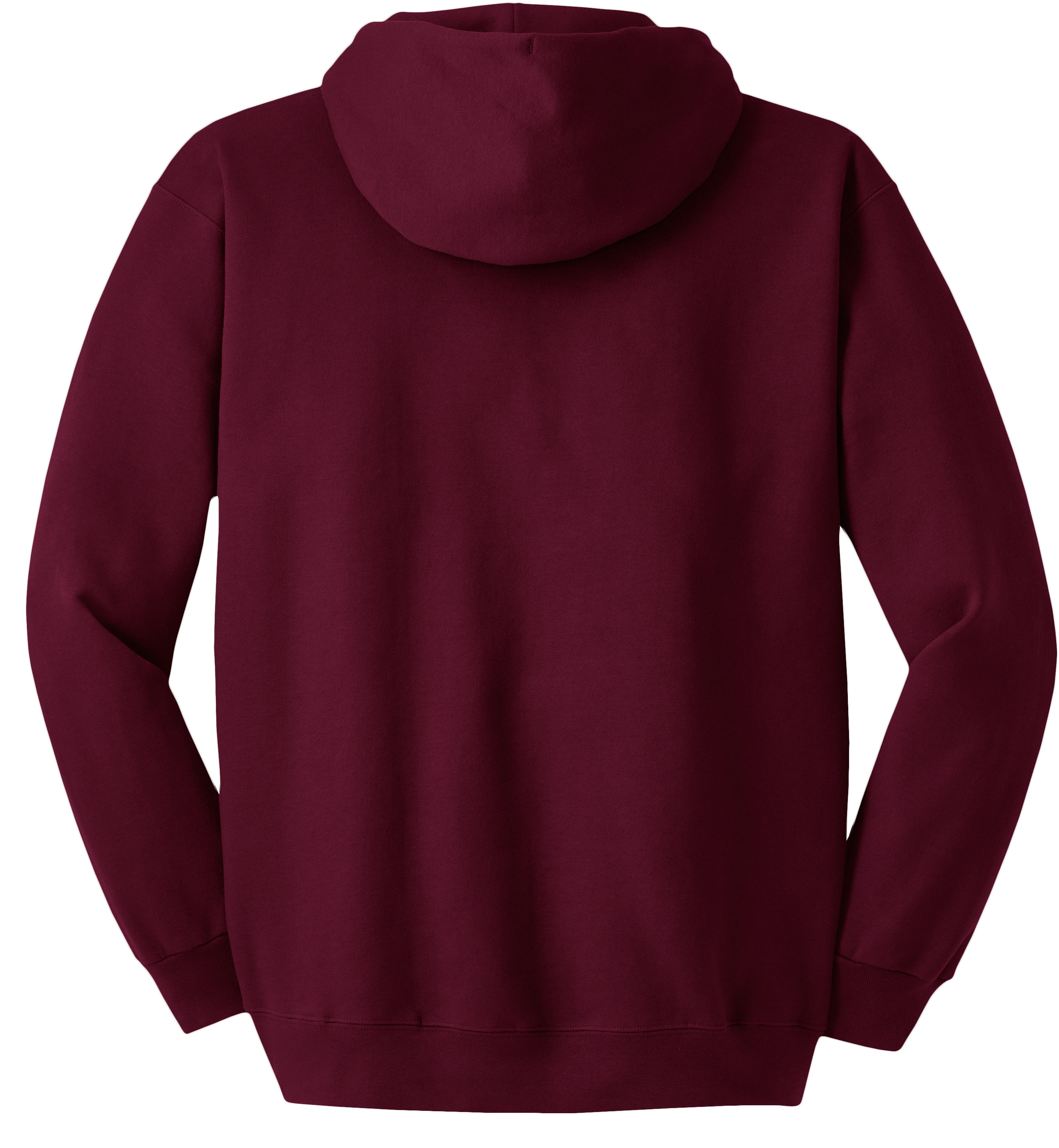 Adult Ultimate Cotton® Pullover Hooded Sweatshirt, - Red Sweatshirt Back (2724x3014), Png Download