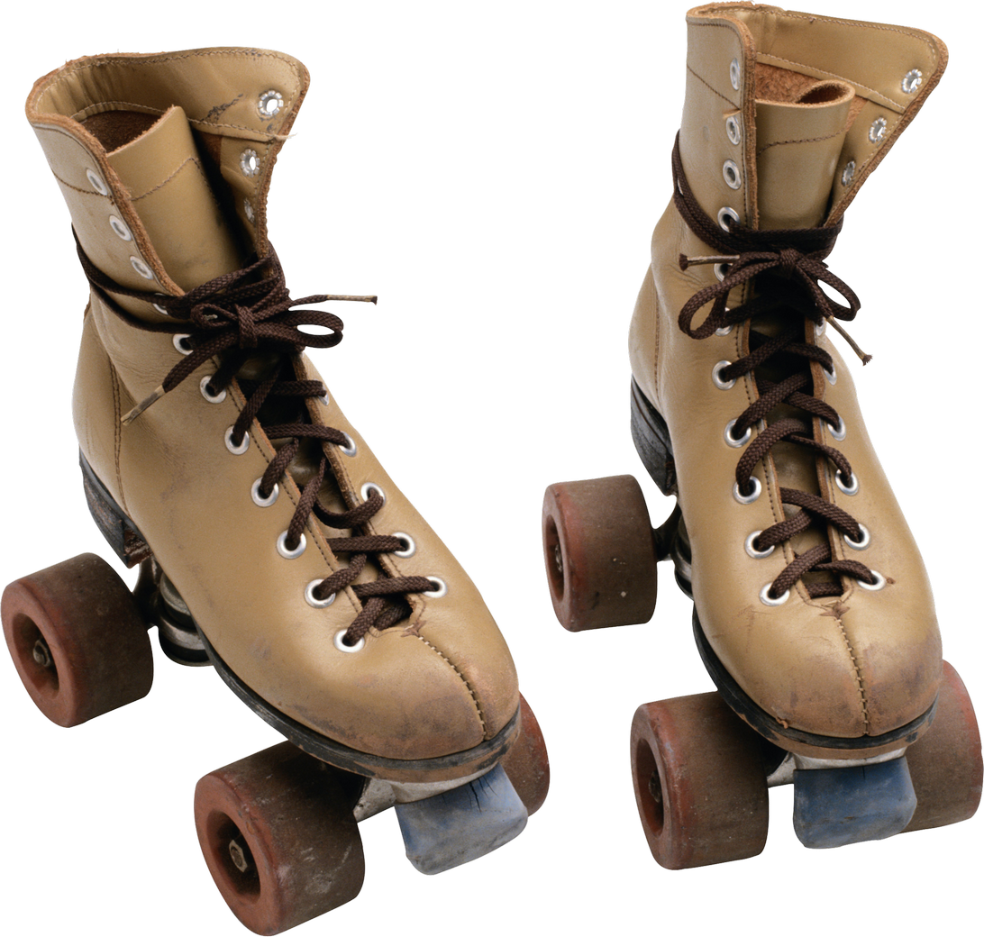 Roller Skates Png Image - Brown Roller Skates Transparent (1092x1040), Png Download