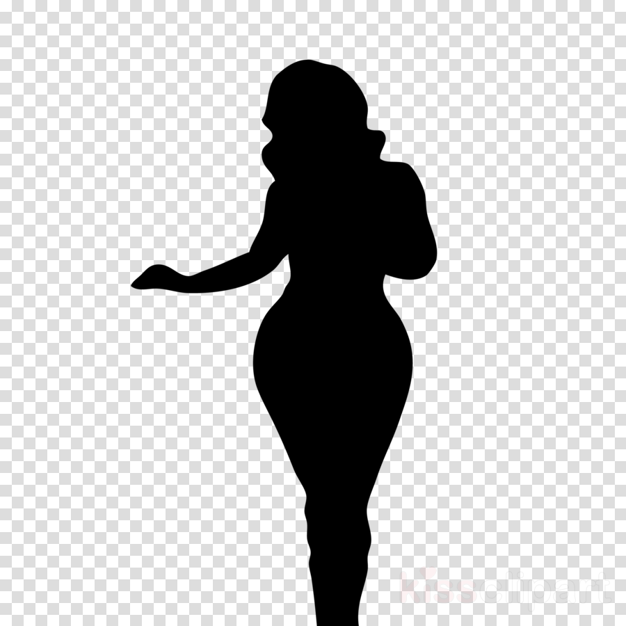 Download Silhouette Of A Thick Woman Clipart Woman - Standing Trump Png (900x900), Png Download
