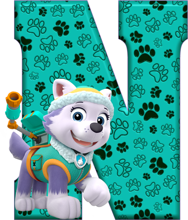 *✿**✿*n*✿**✿*de Alfabeto Decorativo - Letra S De Paw Patrol (631x736), Png Download