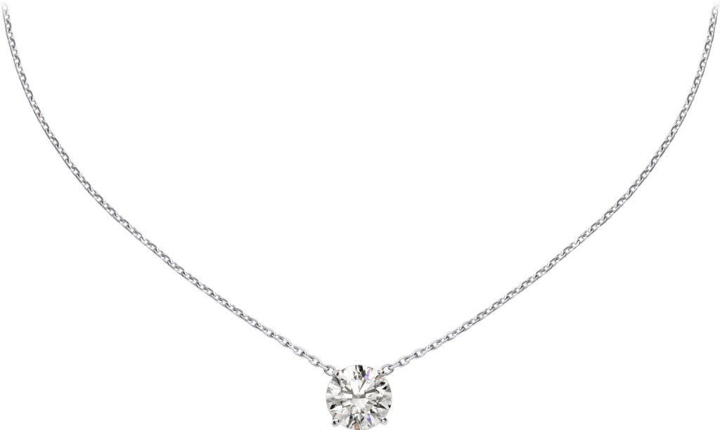 White Gold Chain Png - Cartier Diamants Legers Necklace Sapphire (1024x612), Png Download