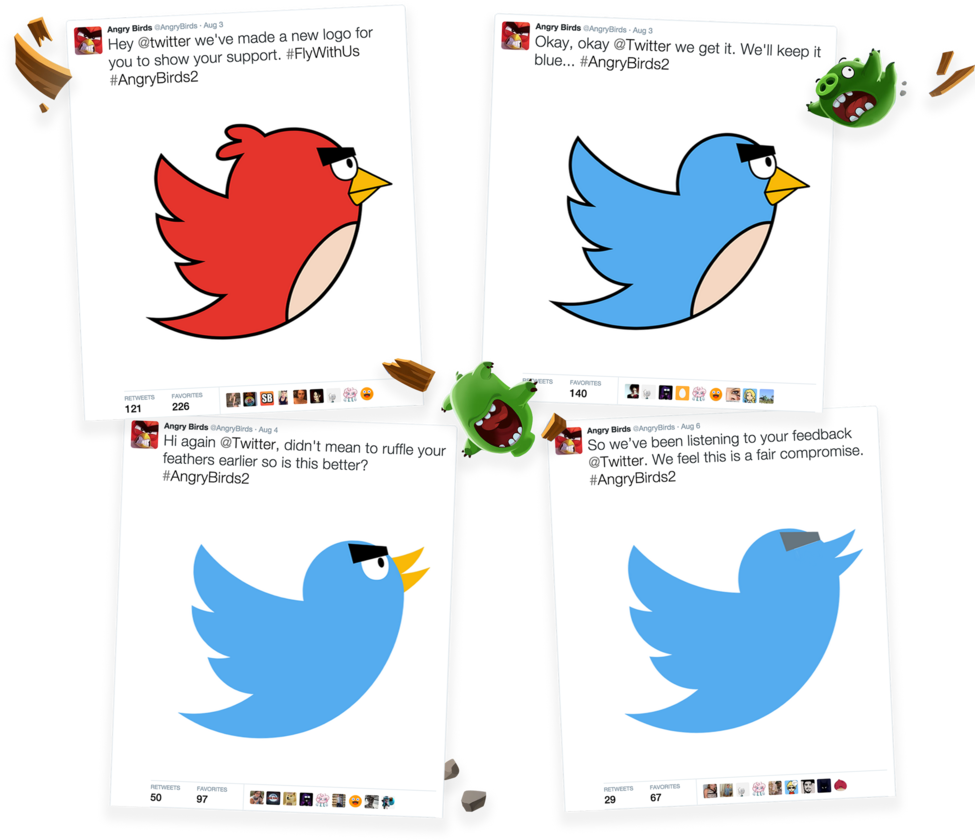 Angry Twitter 3 (1000x869), Png Download