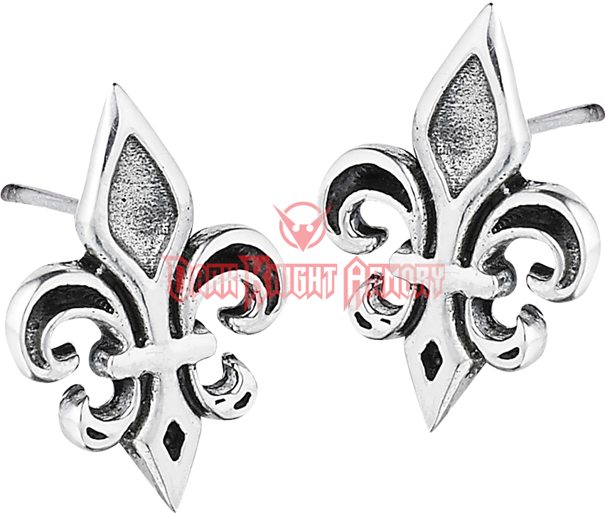 Sterling Silver Classic Fleur De Lis Stud Earrings - "sterling Silver Classic Fleur De Lis Stud Earrings" (850x850), Png Download