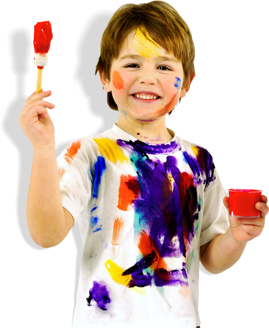 Boy Painting - Opvoeding Kinderen (568x695), Png Download