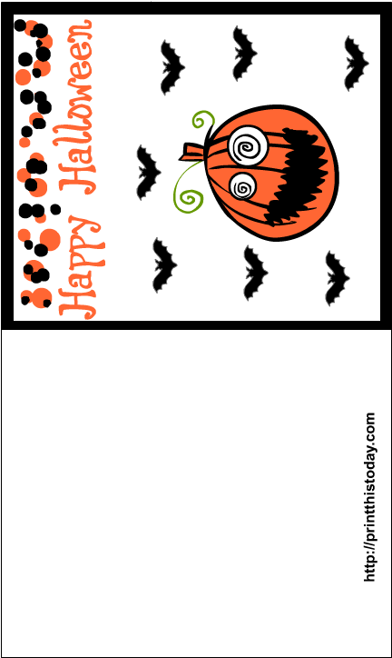 Shop Now - Happy Halloween Birthday Printable Card (612x792), Png Download