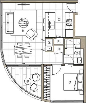 1 Bedroom Ground Floor Apartment - Floor Plan (947x567), Png Download