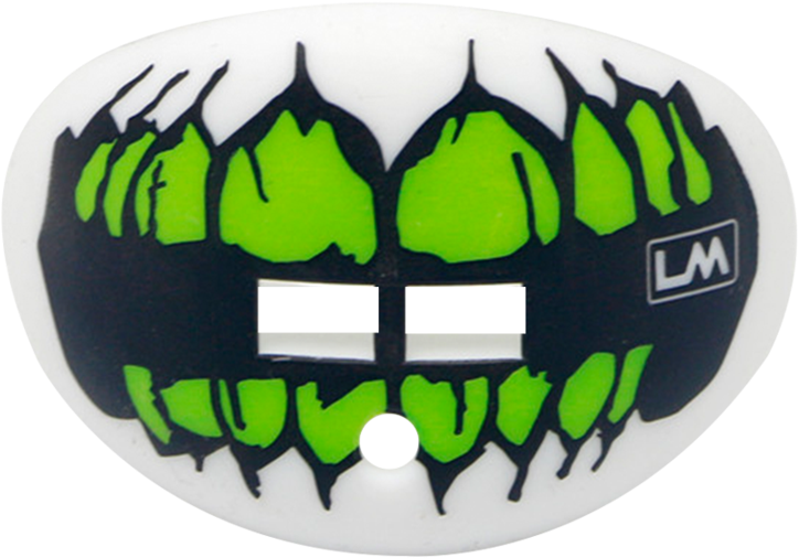 Skull Teeth Fluorescent Green Hawk - Loudmouthguards Pacifier Lip Protector Mouthguard (skull (900x900), Png Download