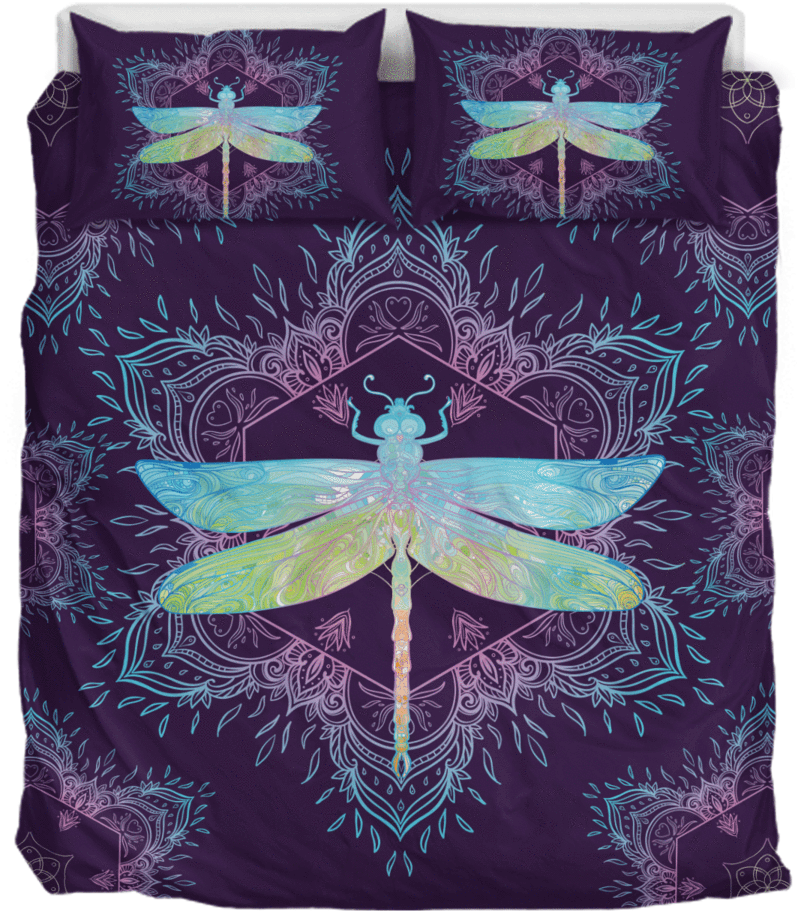 Dragonfly Mandala - Dragonfly Mandala Bedding (900x995), Png Download