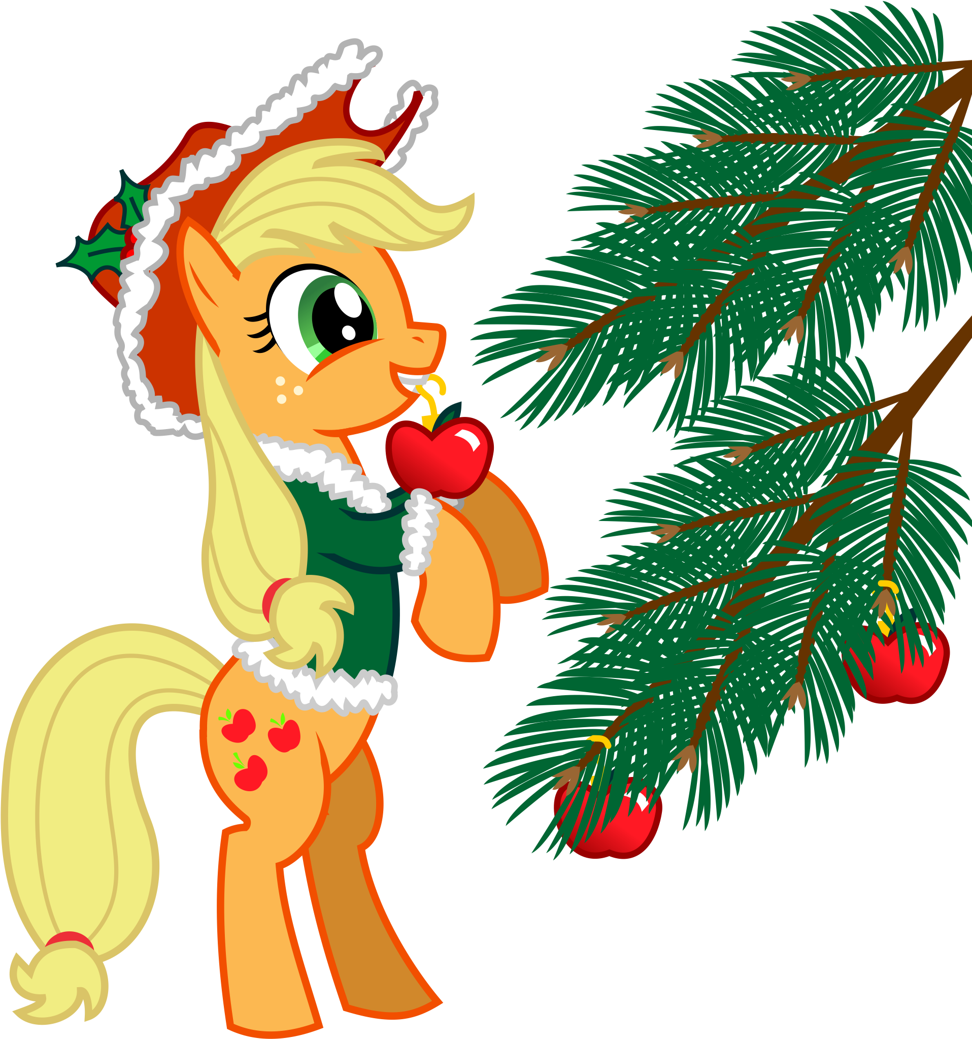 My Little Pony Clipart Christmas - Pony Friendship Is Magic Applejack (1914x2057), Png Download