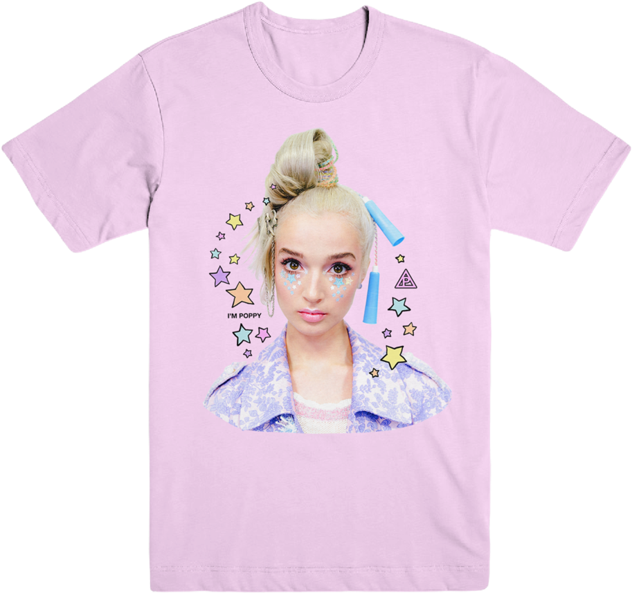 Poppy Star Tee - Poppy Merch (1000x1000), Png Download