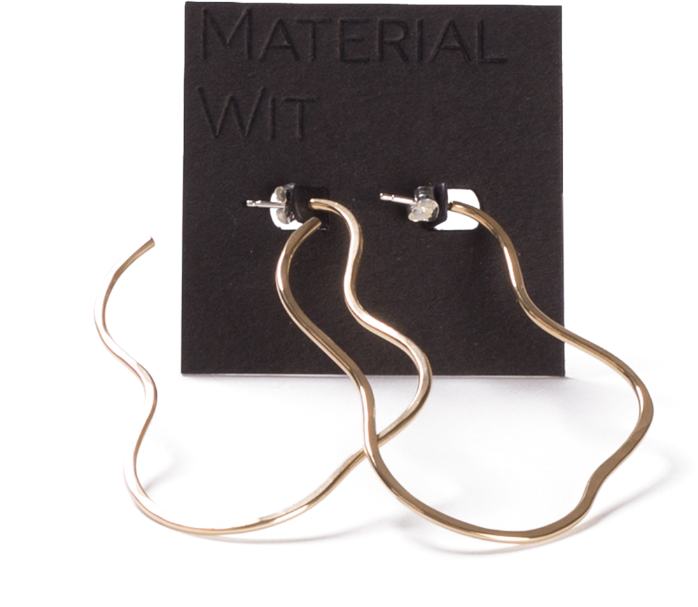 Ripple Hoop Earrings - Earrings (1200x1200), Png Download