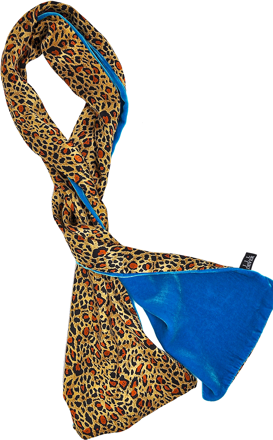Lovejoy Electric Blue Velvet & Cheetah Print Oblong (1000x1506), Png Download