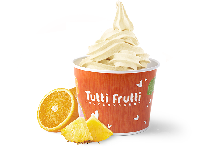 Orange Pineapple Sorbet - Tutti Frutti Gummy Bears (640x540), Png Download