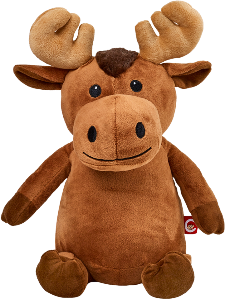 Monogrammed Me Personalized Stuffed Moose With Embroidered (800x1067), Png Download