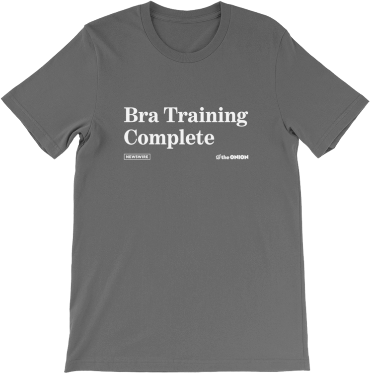 Bra Training Complete Onion Headline T-shirt Black - Product Shirt (800x800), Png Download