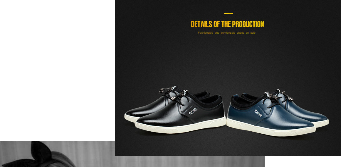 Playboy Men's Casual Leather Shoes, Formal Gents Office - Sneakers (1180x570), Png Download