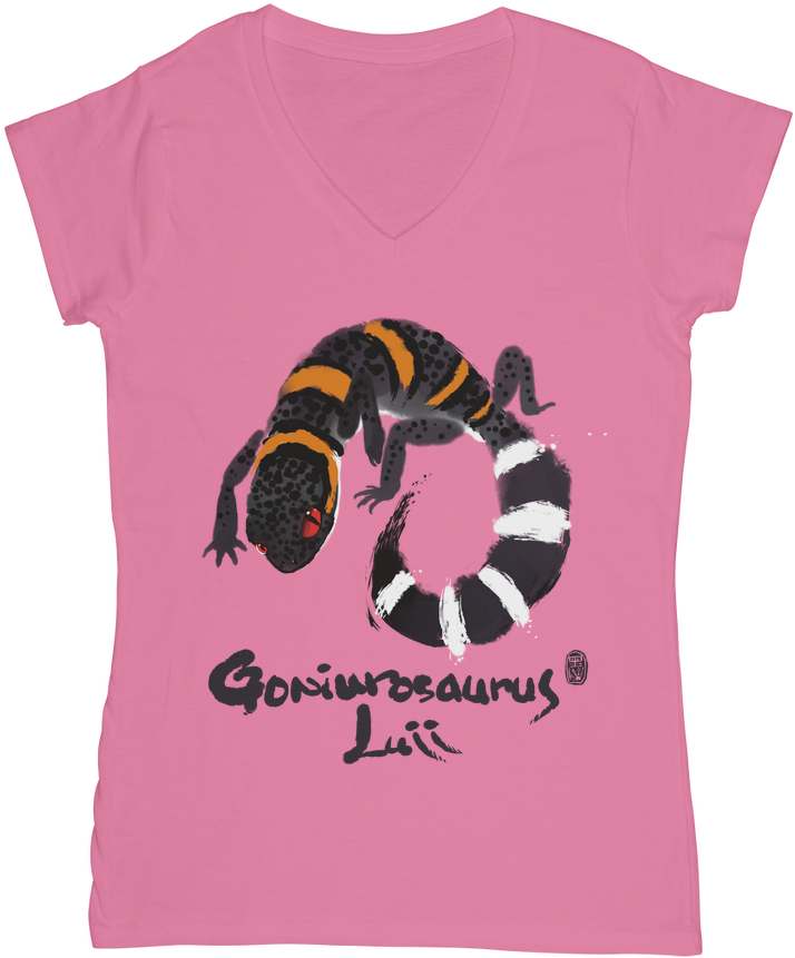 Is007 Goniurosaurus Luii ﻿women's V Neck T Shirt - Reptile (1024x1024), Png Download