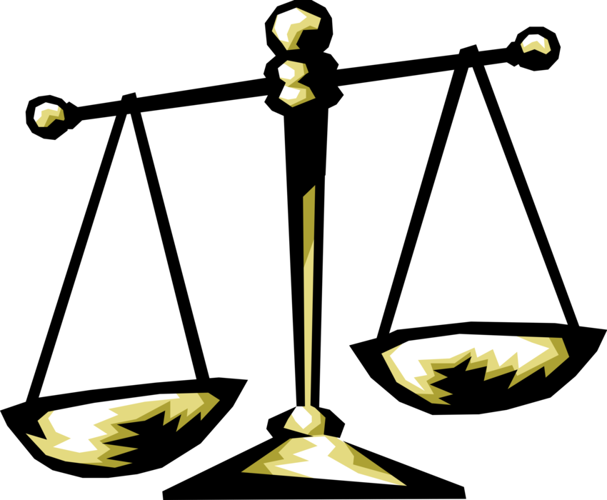 Balance Measures Weight Image Illustration Of Scales - Scales Of Justice (850x700), Png Download