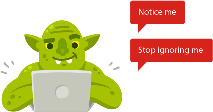 How To Deal With Trolls - Internet Goblin (1000x600), Png Download