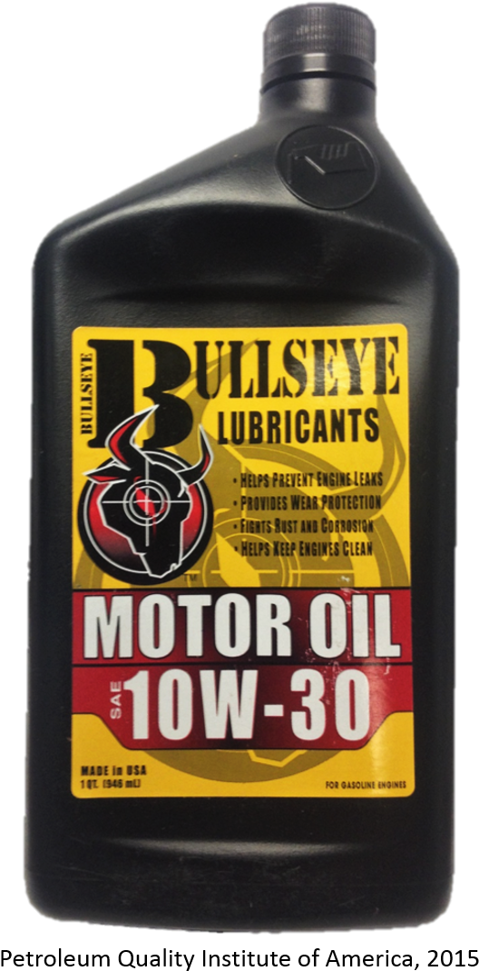 Bullseye Lubricants Sae 10w-30 Front Finished - Bottle (571x1100), Png Download