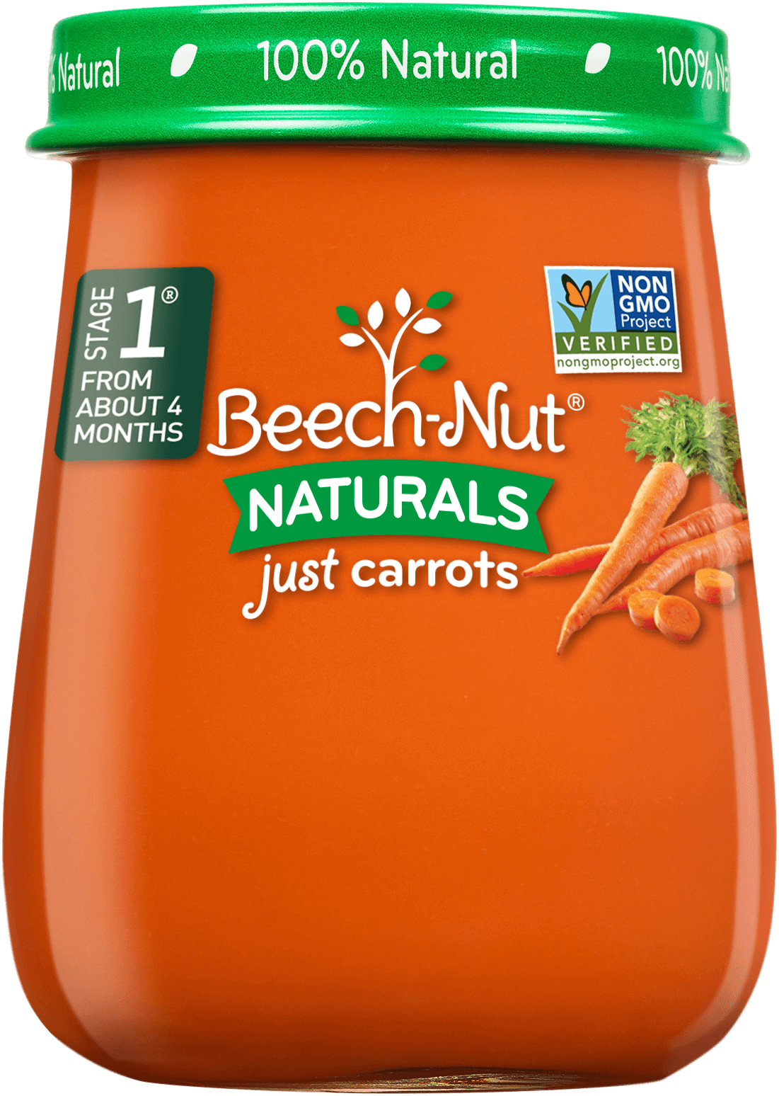 Naturals Just Carrots Jar - Beech-nut Naturals Stage 1 Purees - Sweet Potatoes (1101x1548), Png Download